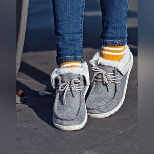 HEY DUDE Britt Shoes Women's In Grey Remix Size 9